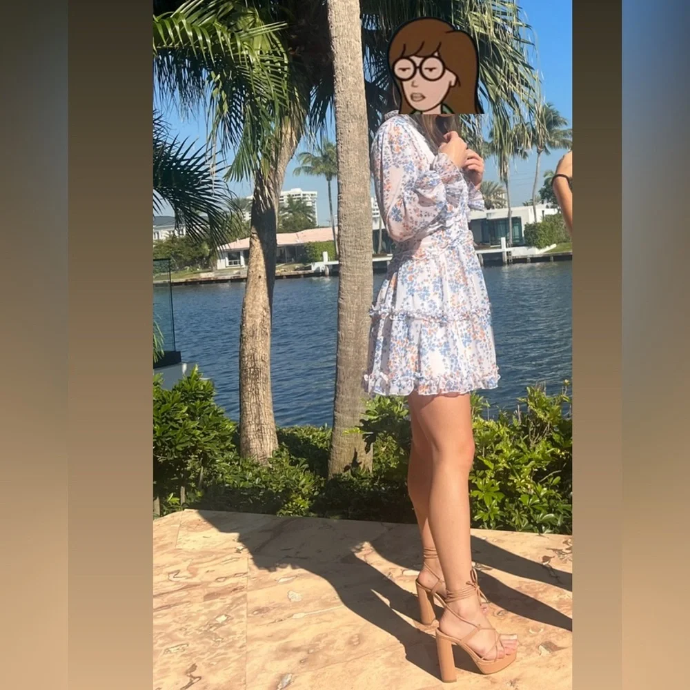 Floral Ruffle Mini Dress - Picture 3 of 4